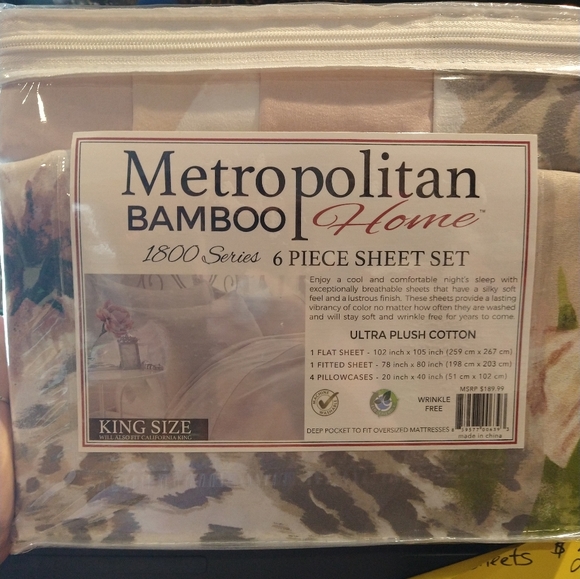 metropolitan Bedding King Size Bamboo Sheets Deep Pockets Poshmark